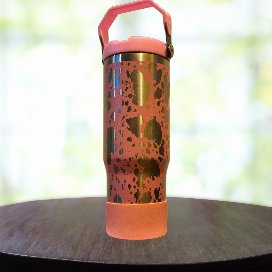 30oz Swing Handle Cowhide Tumbler