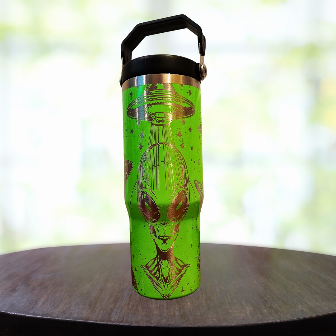 30oz Swing Handle Alien Tumbler