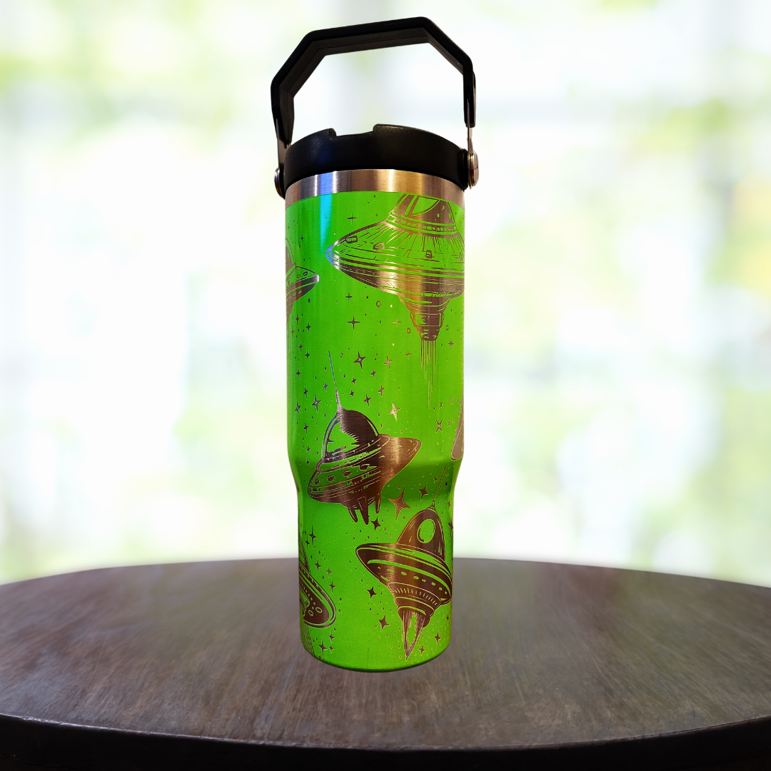 30oz Swing Handle Alien Tumbler