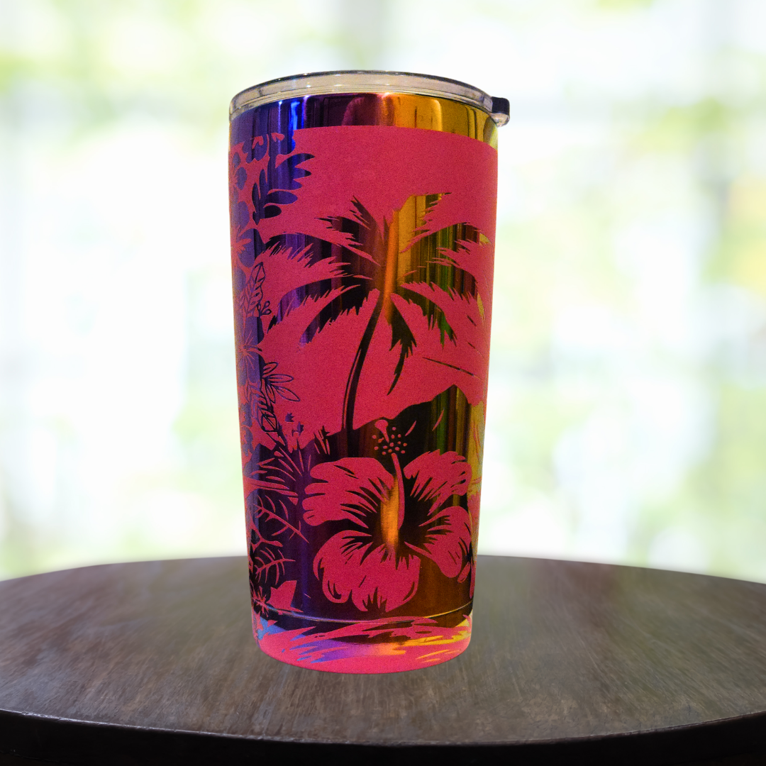 20oz Rainbow Beach Scenery Tumbler