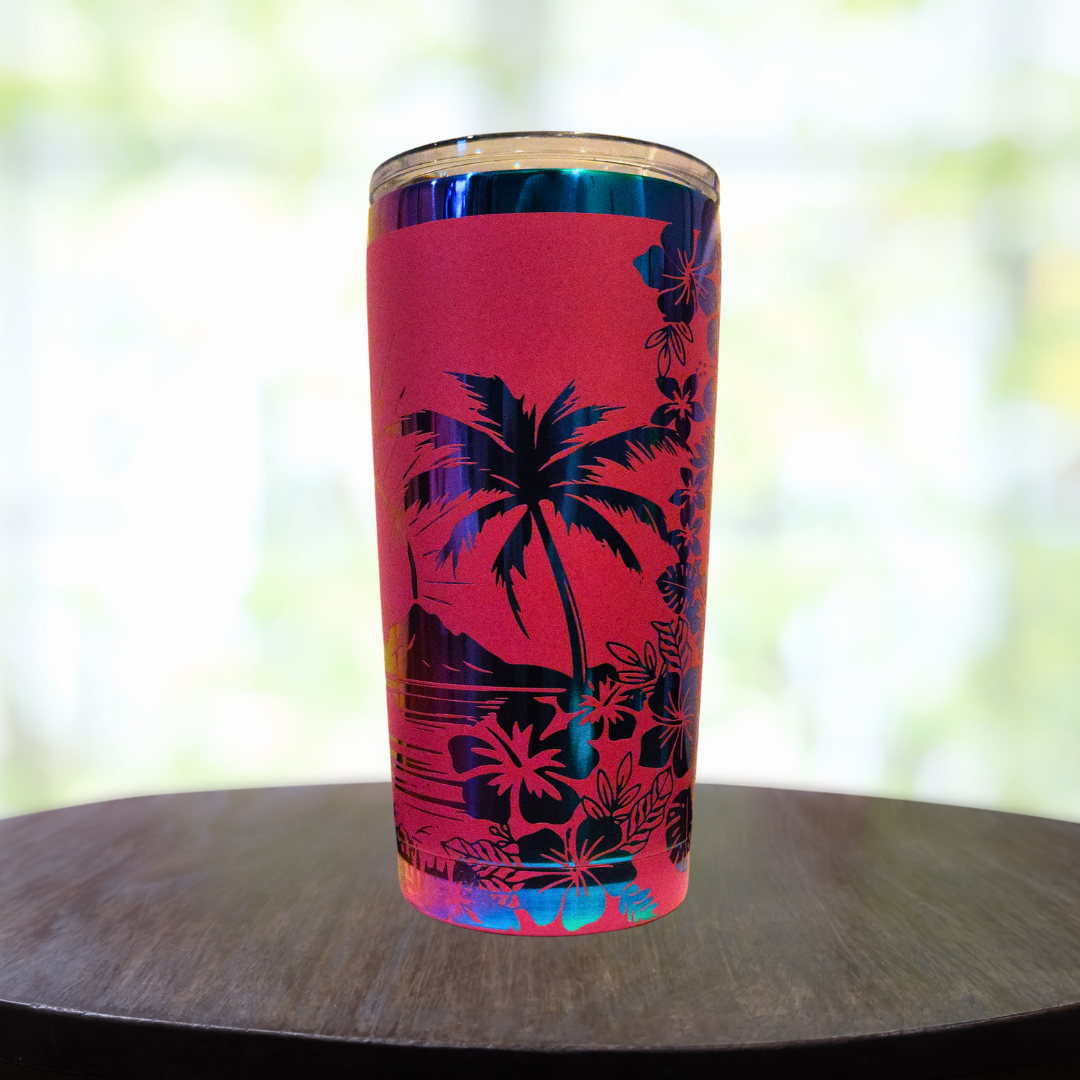20oz Rainbow Beach Scenery Tumbler