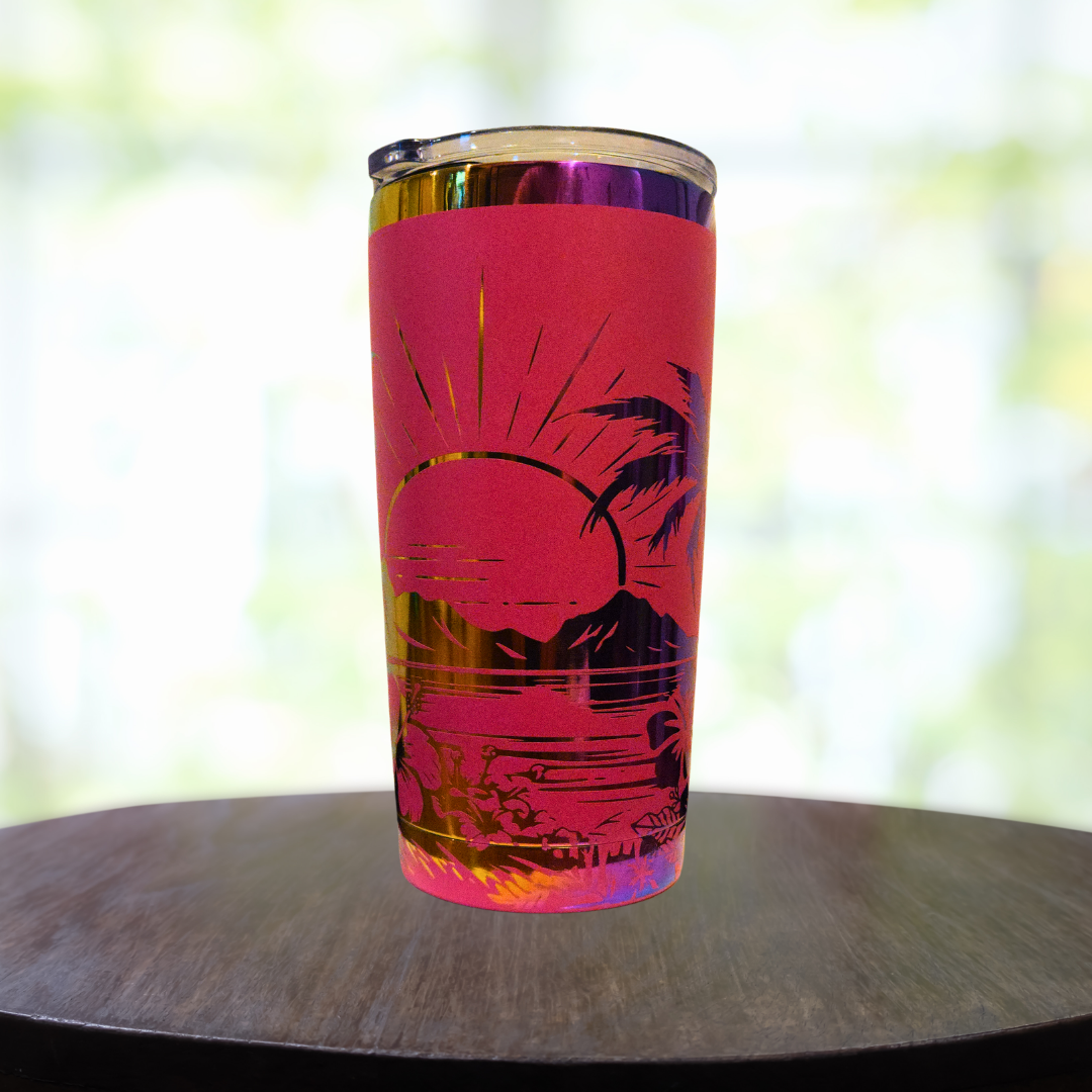20oz Rainbow Beach Scenery Tumbler