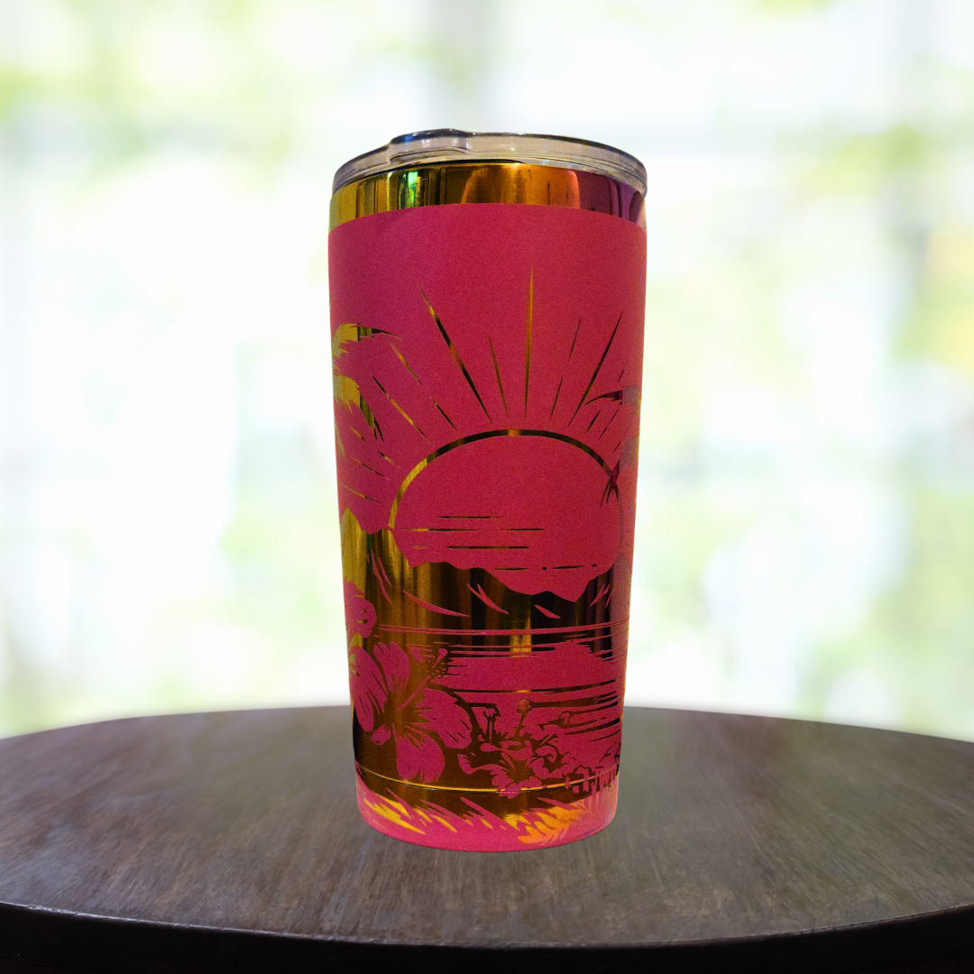 20oz Rainbow Beach Scenery Tumbler