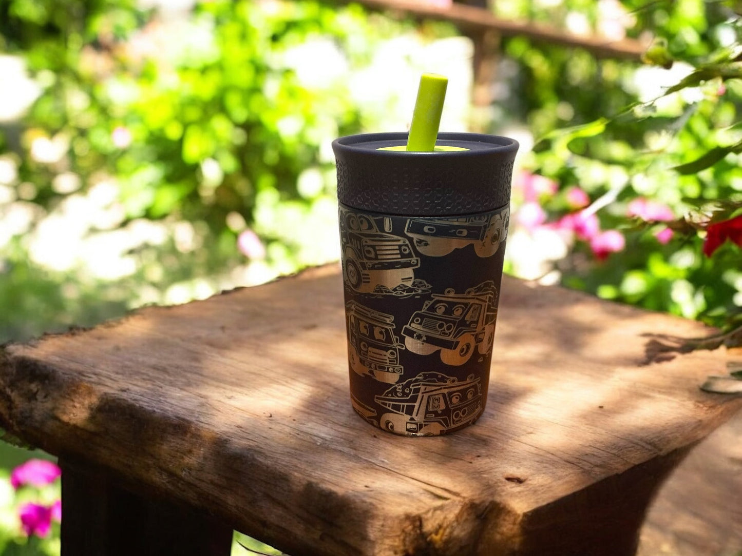 12oz Kid’s Leakproof Construction Vehicle Tumbler