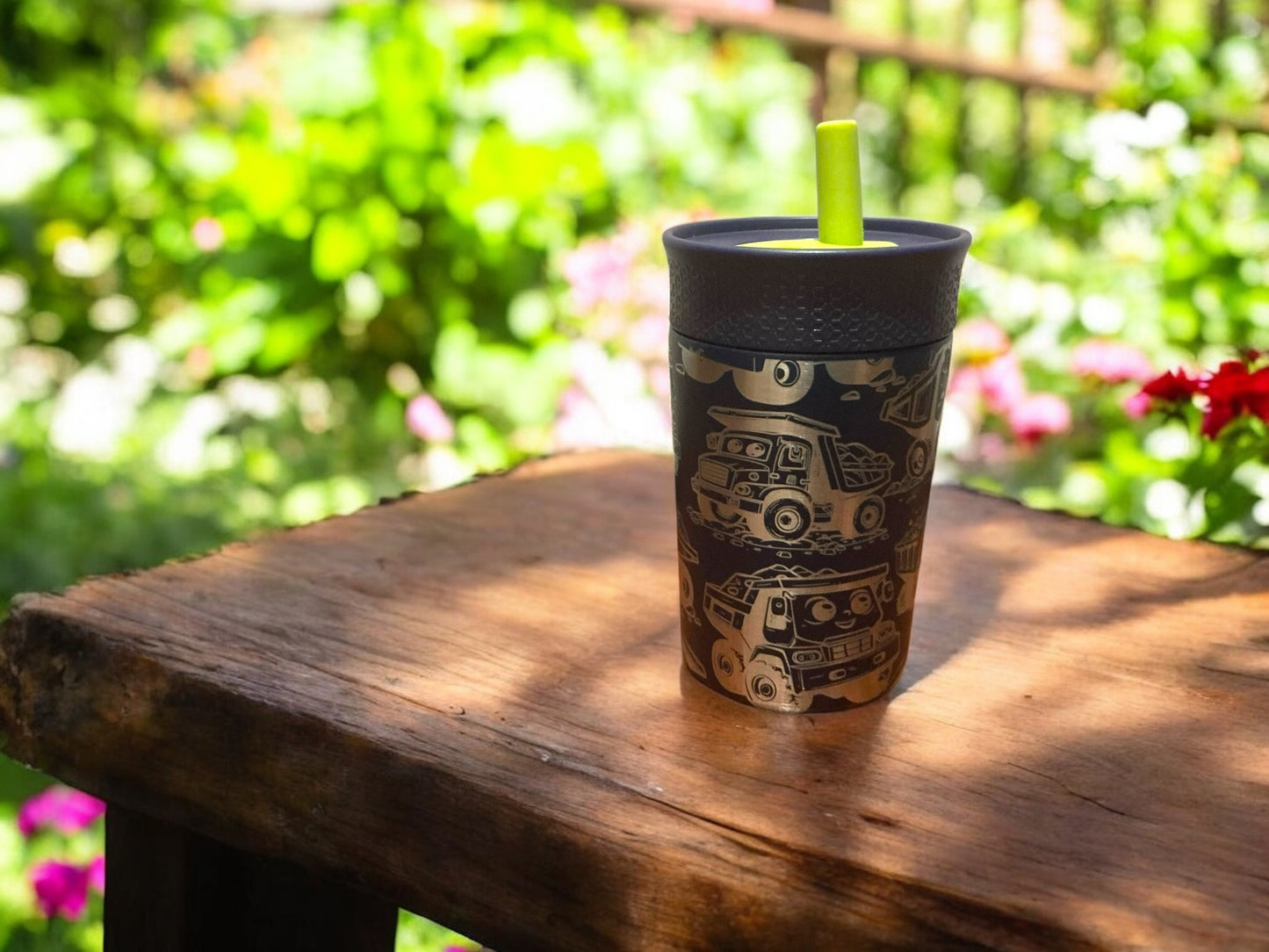 12oz Kid’s Leakproof Construction Vehicle Tumbler