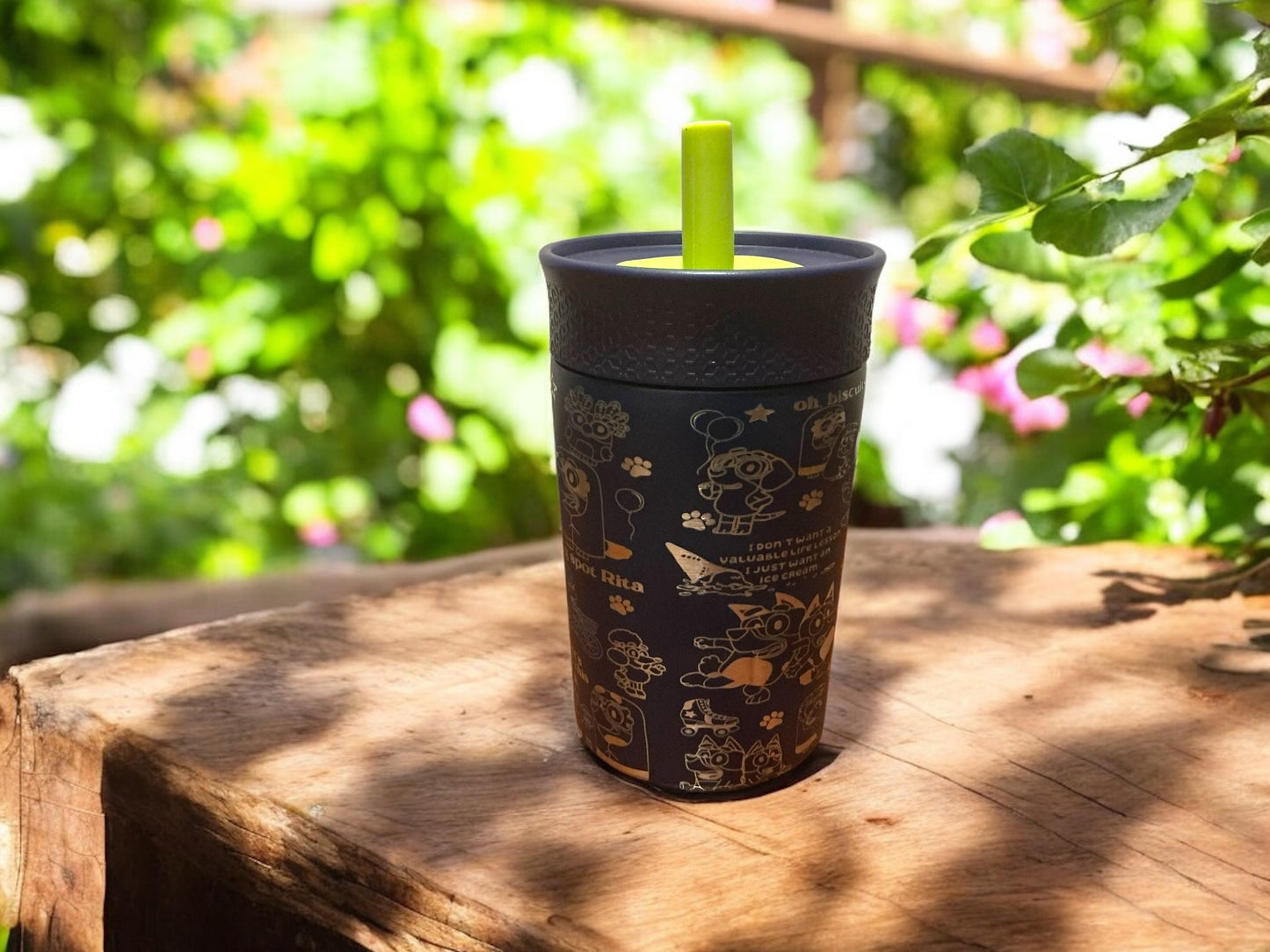 12oz Kid’s Leakproof Blue Dog Tumbler