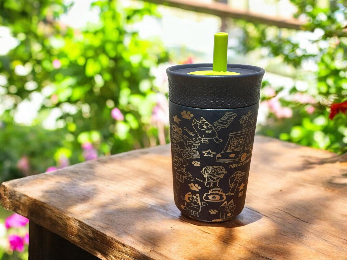 12oz Kid’s Leakproof Blue Dog Tumbler