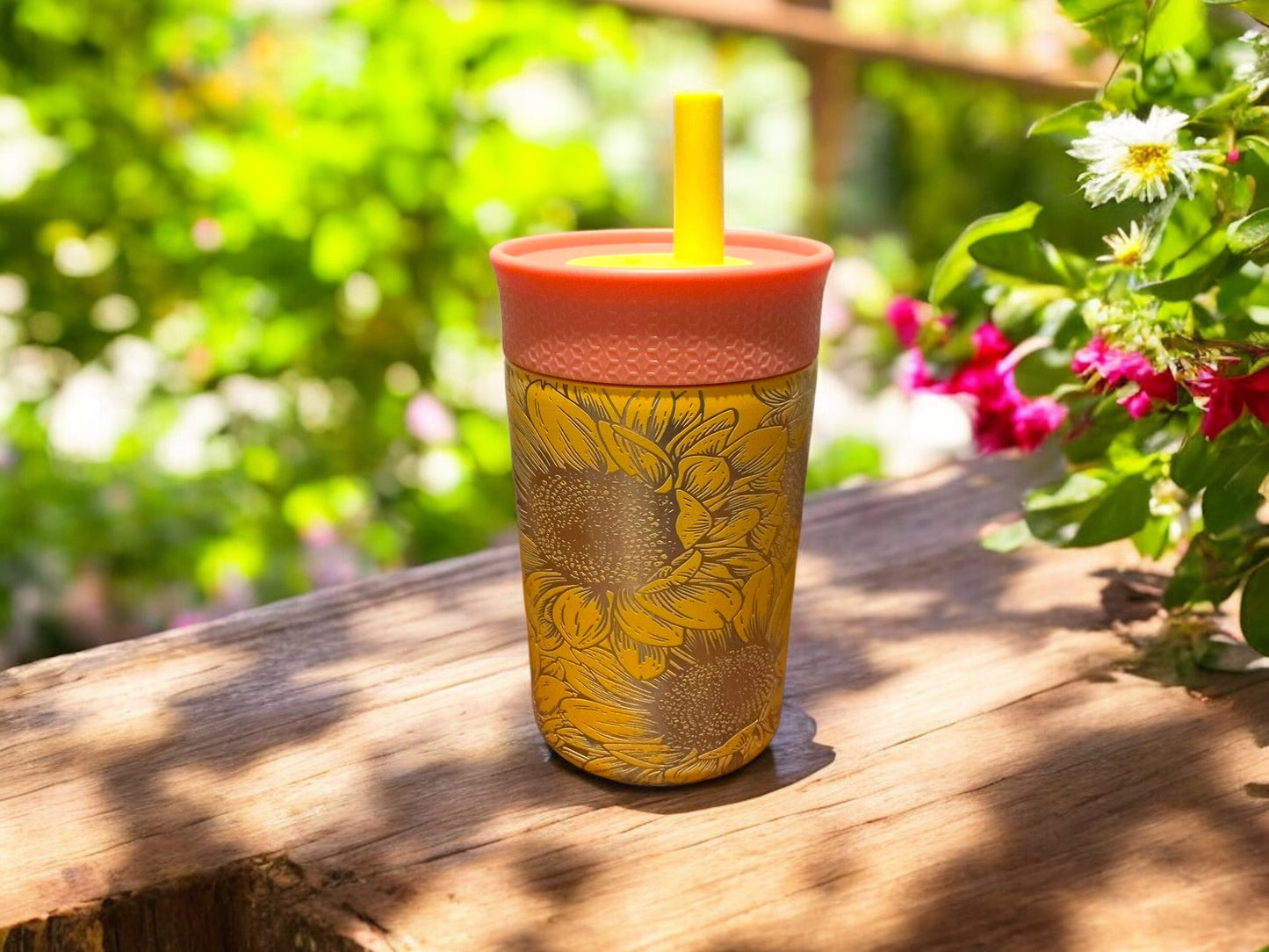 12oz Kid’s Leakproof Sunflower Tumbler
