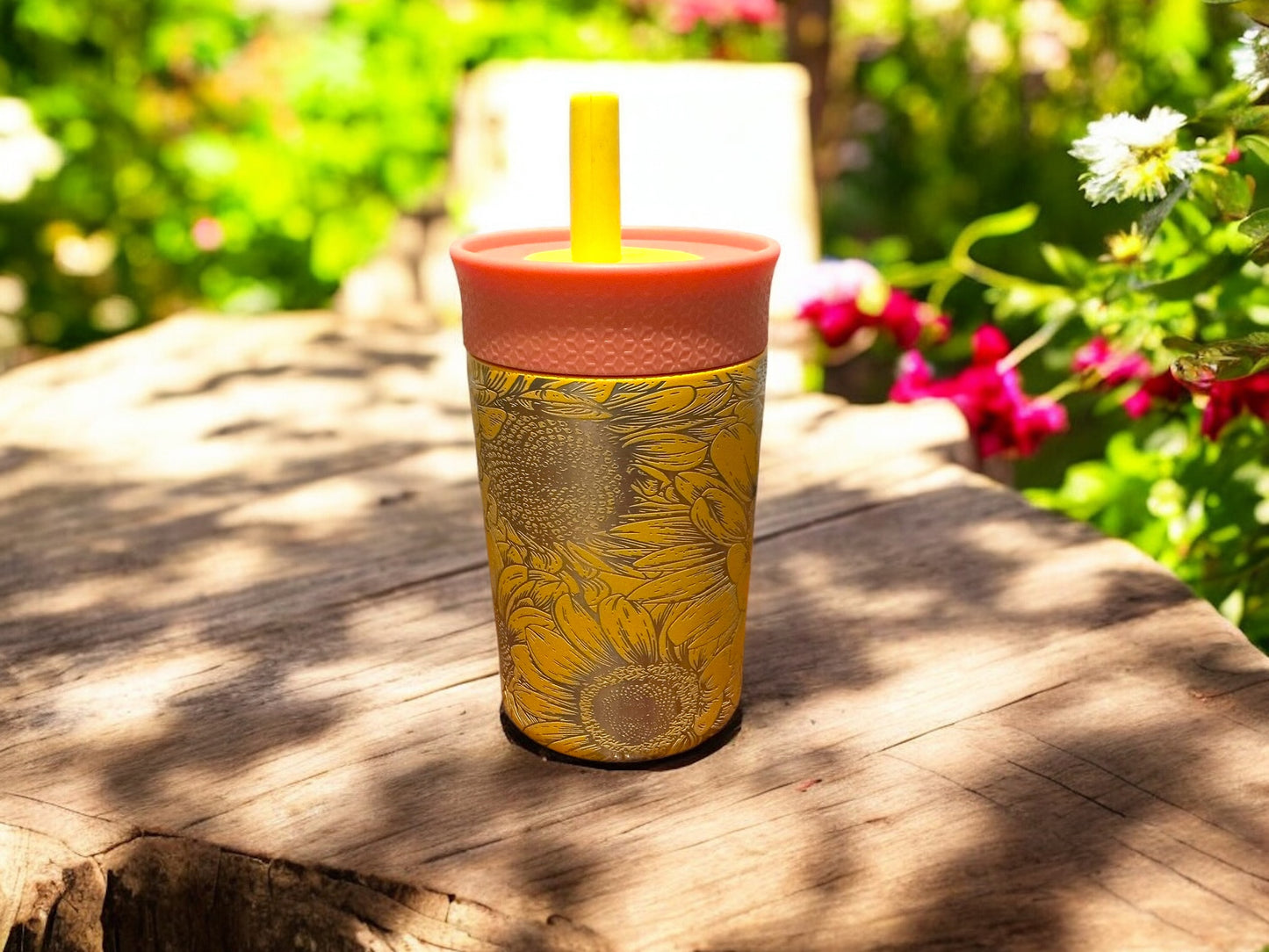 12oz Kid’s Leakproof Sunflower Tumbler