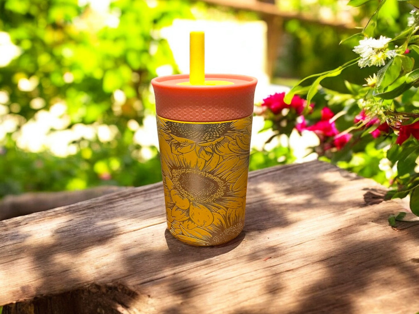 12oz Kid’s Leakproof Sunflower Tumbler