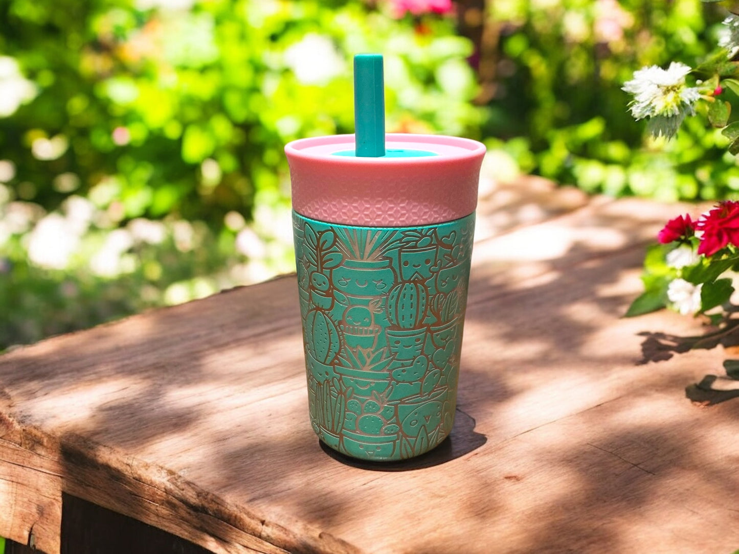 12oz Kid’s Leakproof Succulent Tumbler