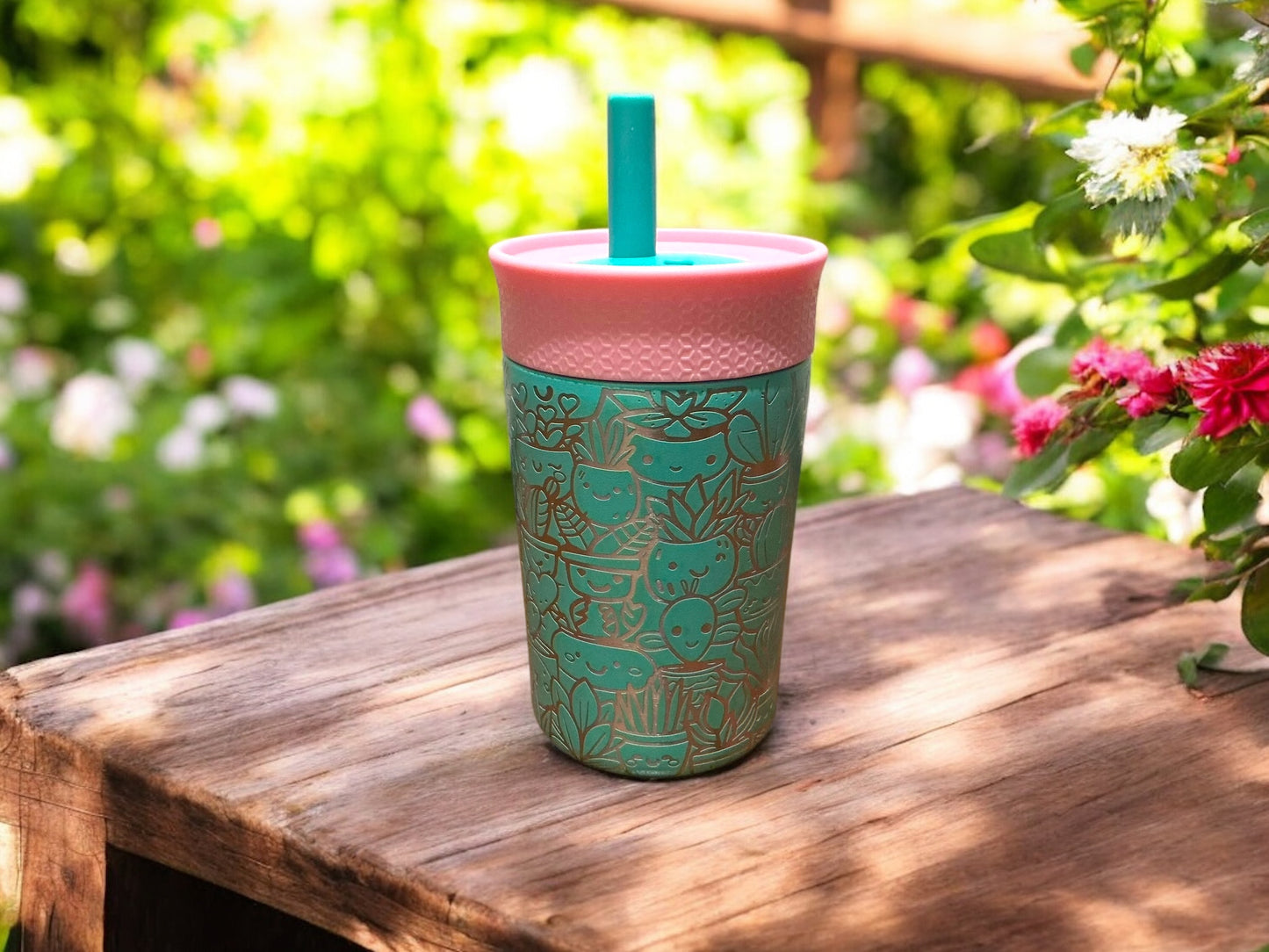 12oz Kid’s Leakproof Succulent Tumbler