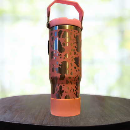 30oz Swing Handle Cowhide Tumbler