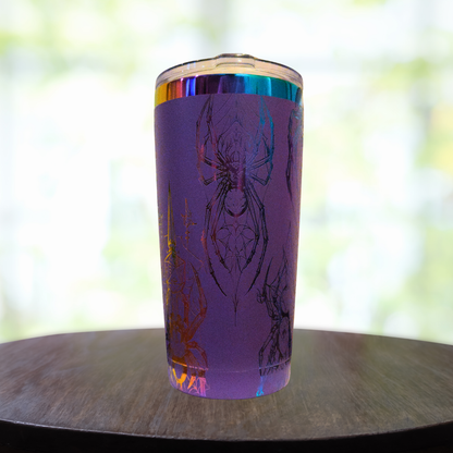 20oz Purple Spider Engraved Tumbler