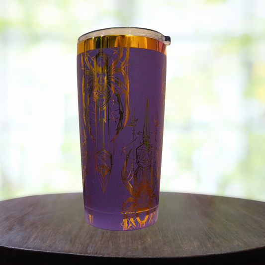 20oz Purple Spider Engraved Tumbler