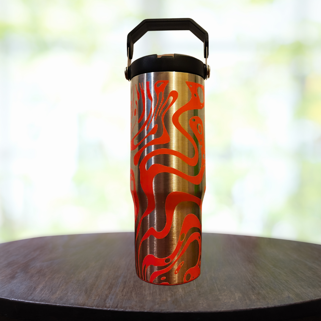 30oz Swing Handle Abstract Tumbler