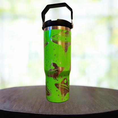 30oz Swing Handle Alien Tumbler