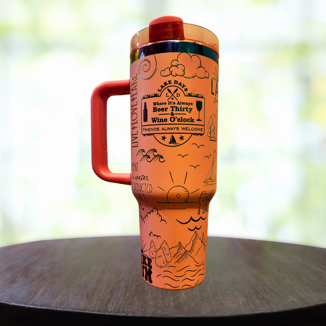 40oz Lake Life Tumbler