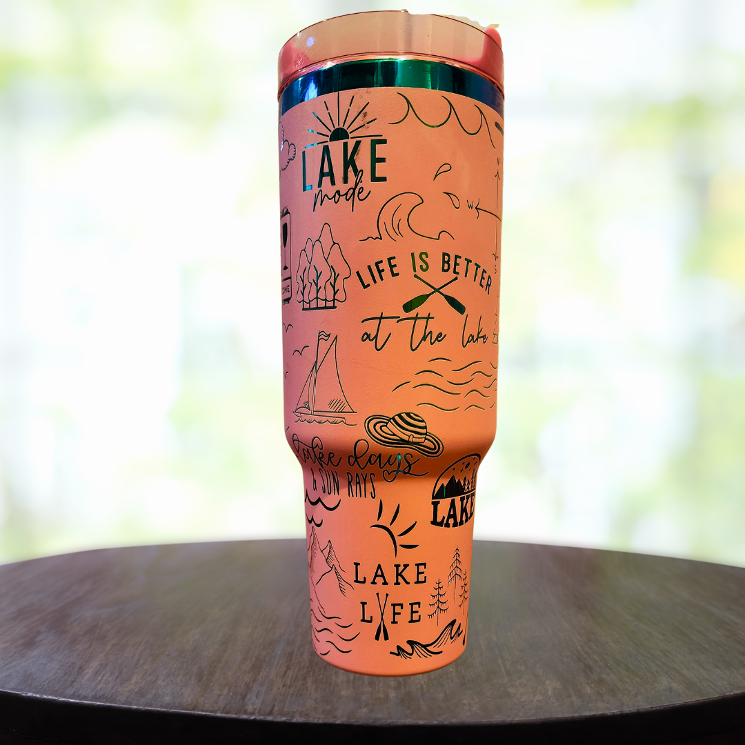 40oz Lake Life Tumbler