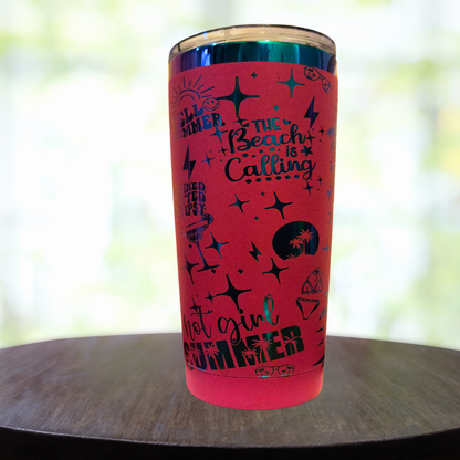 20oz Rainbow Summer Vibes Tumbler