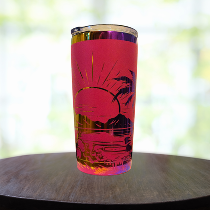 20oz Rainbow Beach Scenery Tumbler