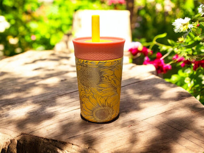 12oz Kid’s Leakproof Sunflower Tumbler