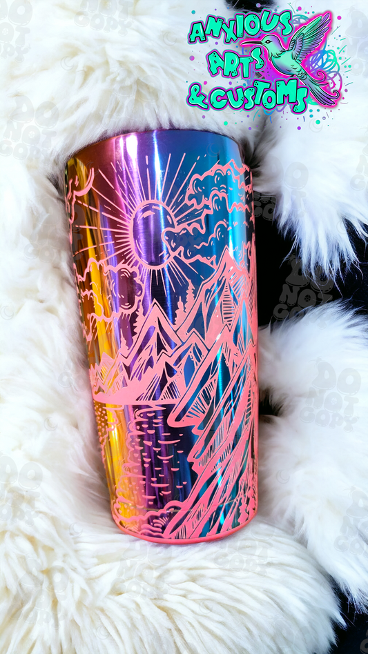 20oz Mountain Rainbow Tumbler