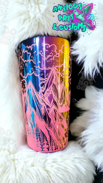 20oz Mountain Rainbow Tumbler